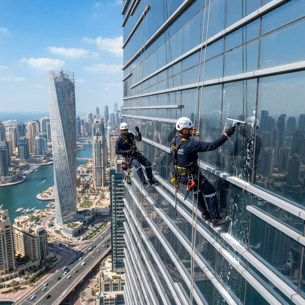 Facade Cleaning by Zeabl in Dubai