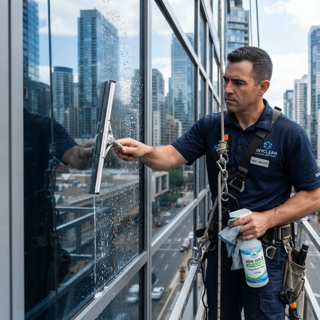 Glass Cleaning by Zeabl in Dubai